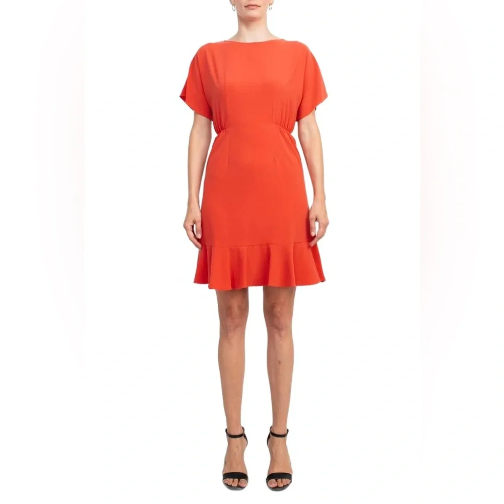 Donna Morgan NWOT❗️Kimono Sleeve Cinched Waist Flounced Ruffle Dress